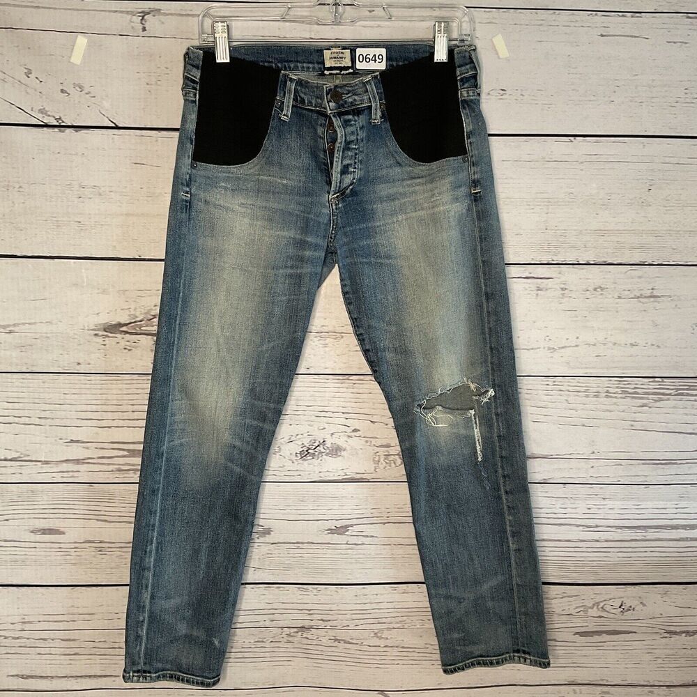Citizens of Humanity COH Emerson Crop Slim Boyfriend Distress Jean Women Size 26